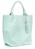 Bőr táska shopper bag Genuine Leather menta 555
